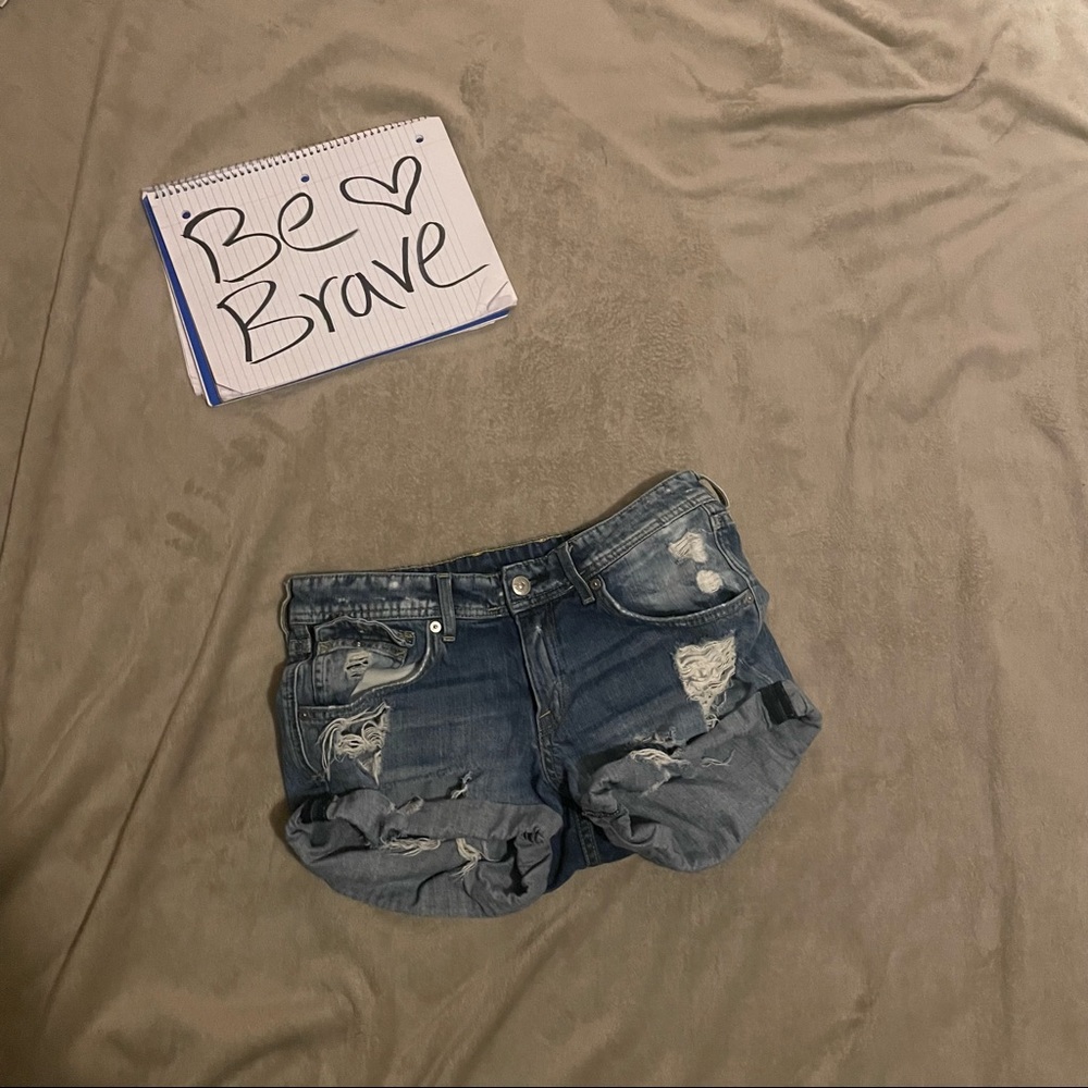 &Denim shorts
